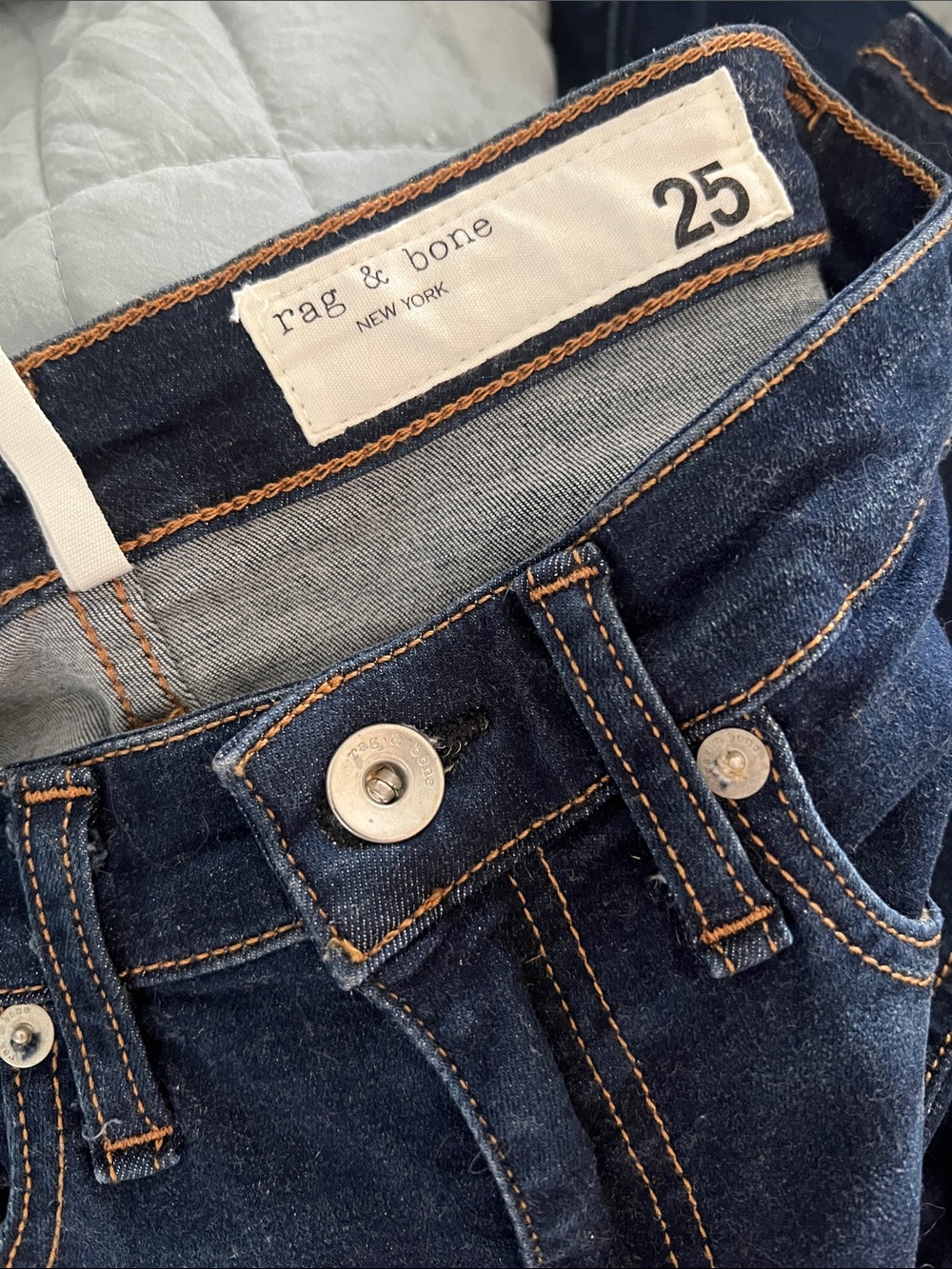 rag & bone Dark Blue Skinny Jeans